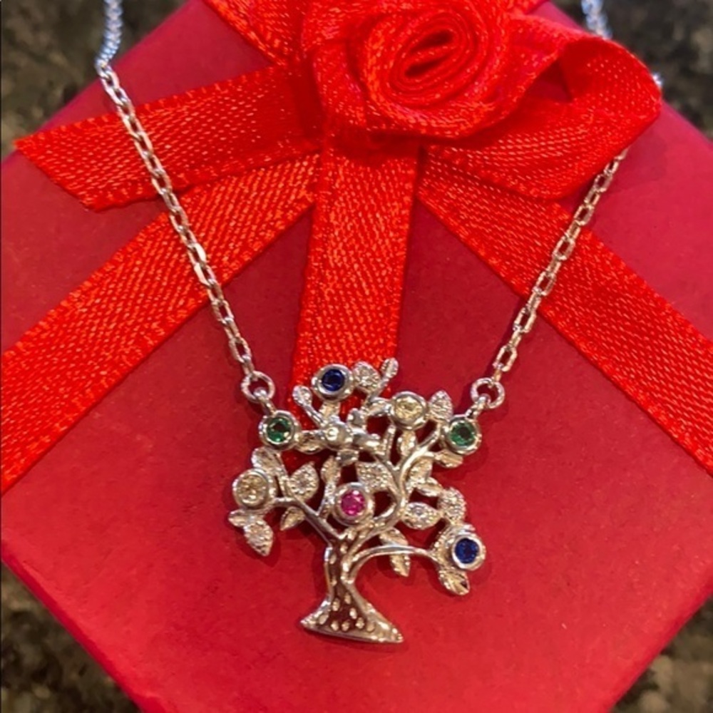 Family Tree of Life Necklace Sterling Silver